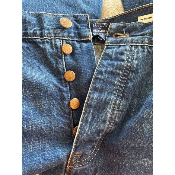J. Crew Women’s Size 31 Premium Edition High-Rise Straight Leg Jeans Button NWT - Picture 8 of 8